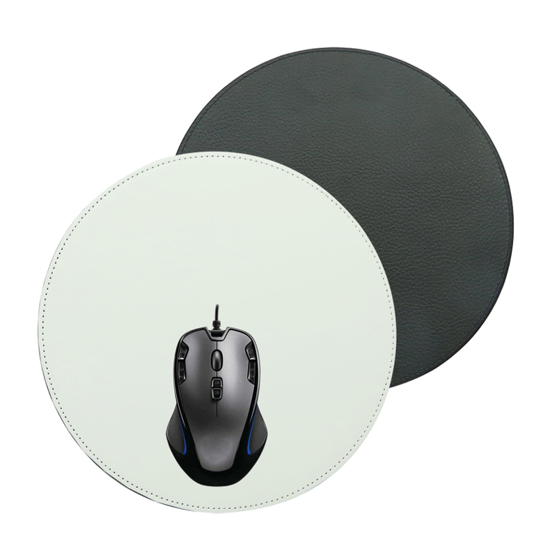 Mouse Pad Kulit Pu Sublimasi - Bulat