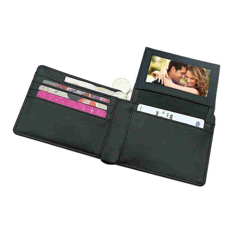 Dompet Bifold Kulit Buatan Sublimasi Pria dengan Tempat Kartu