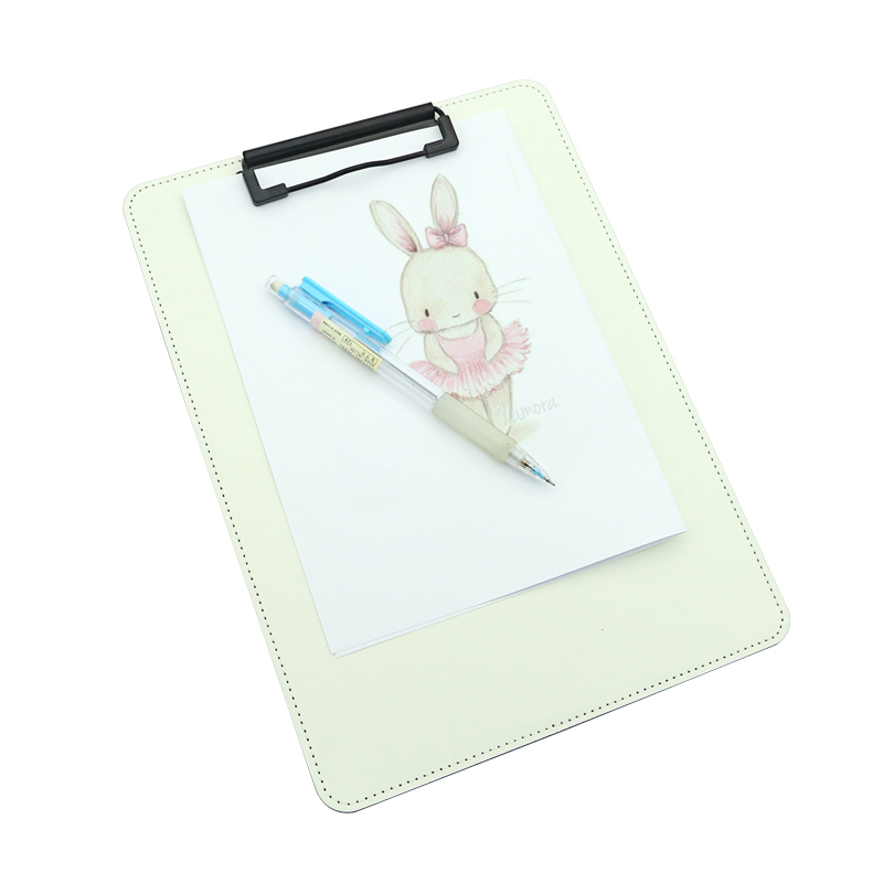 Papan Klip Kulit PU Sublimasi dengan Klip Logam - A4 Papan Klip Kulit PU Sublimasi dengan Klip Logam - A4