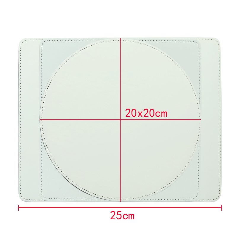 Mouse Pad Kulit Pu Sublimasi - Bulat