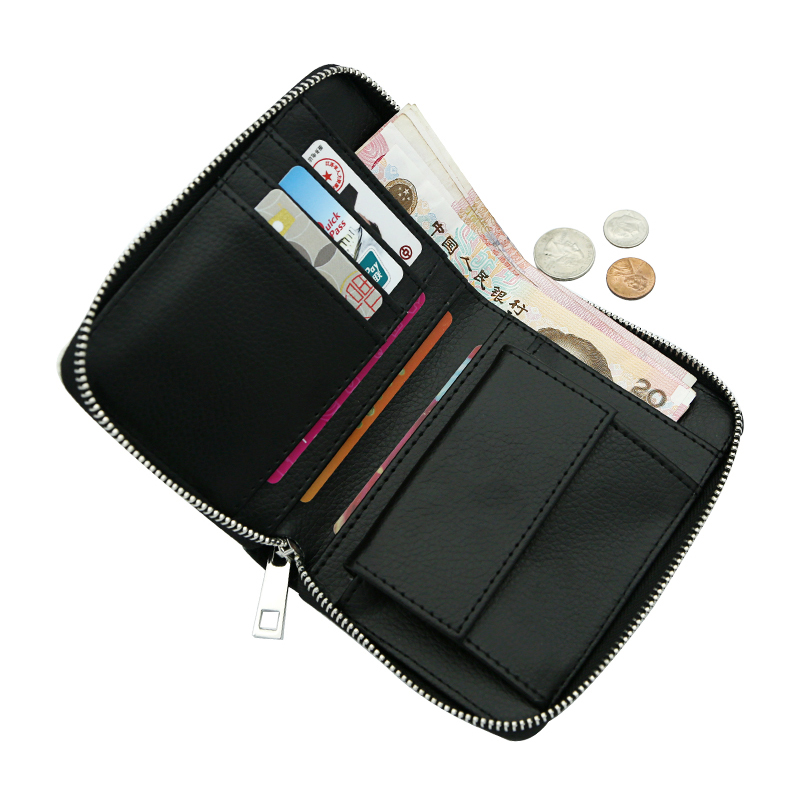 Dompet Ritsleting Kulit Buatan Sublimasi - Tengah