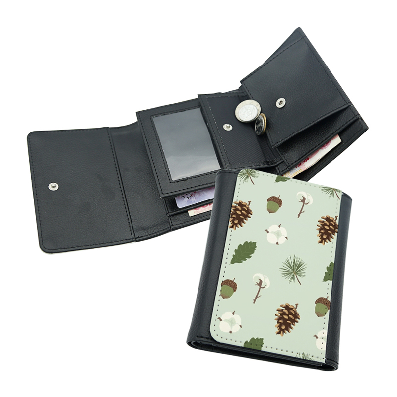 Dompet Kulit Buatan Sublimasi dengan Kulit PU Bagian Dalam - Tengah
