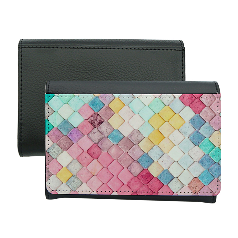 Dompet Bifold Kulit Buatan Sublimasi - Pendek
