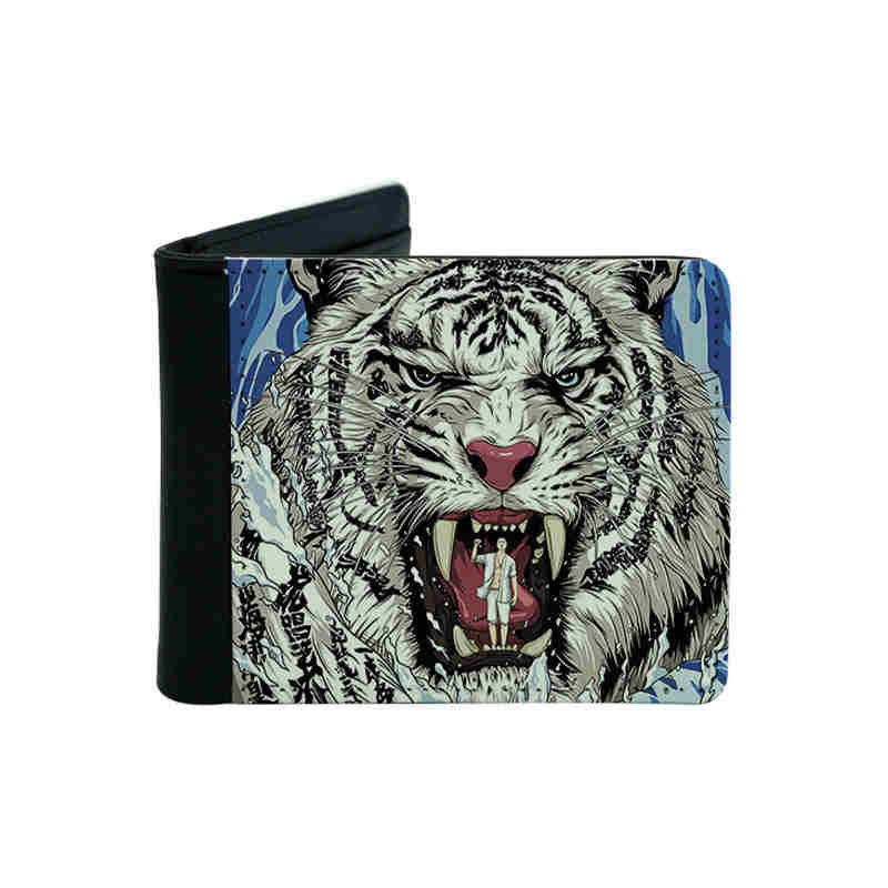 Dompet Bifold Kulit Buatan Sublimasi Pria dengan Tempat Kartu