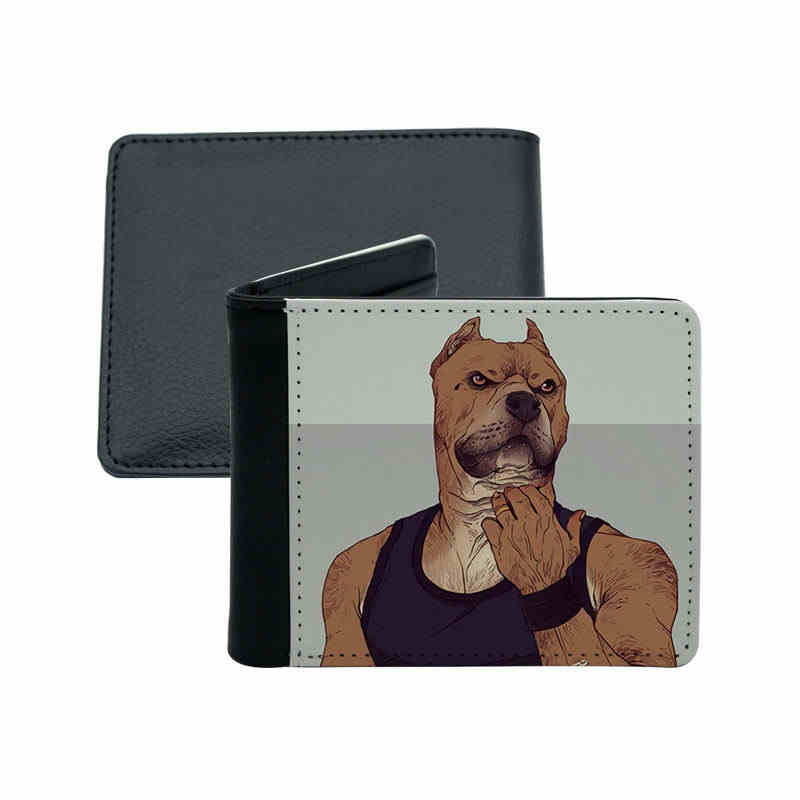 Dompet Bifold Kulit Buatan Sublimasi Pria dengan Tempat Kartu