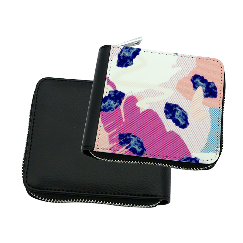 Dompet Ritsleting Kulit Buatan Sublimasi - Kecil 
