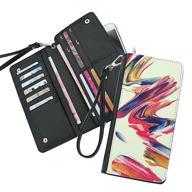 Dompet Kulit Buatan Sublimasi dengan Tali Pergelangan Tangan - Klasik