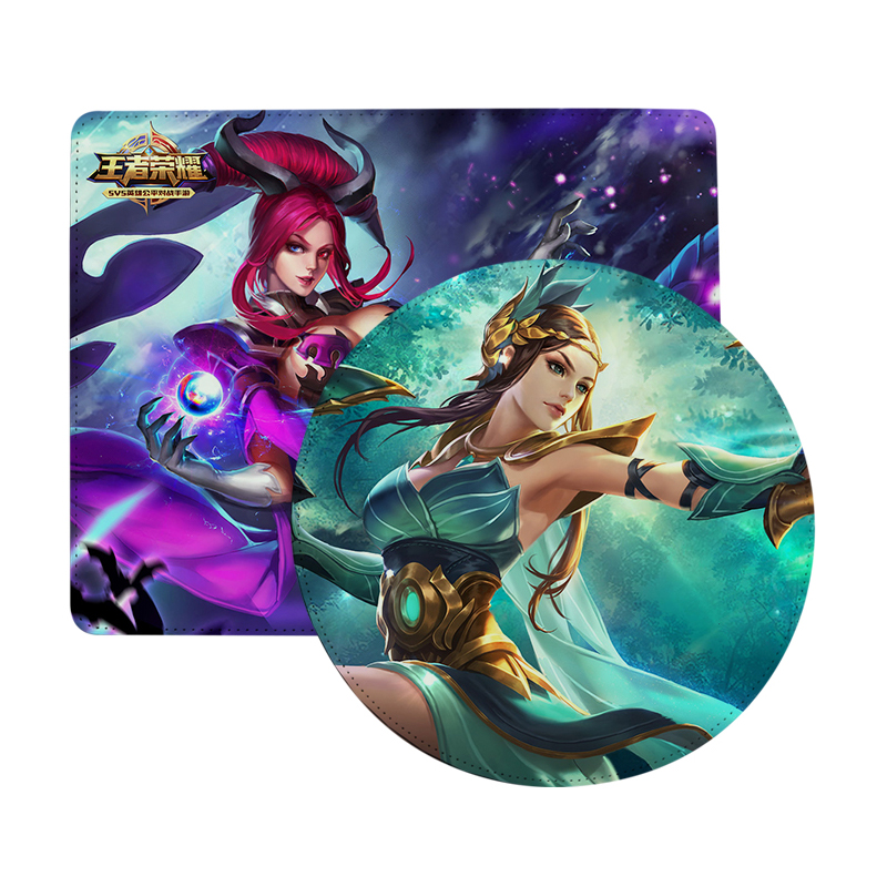 Mouse Pad Kulit Pu Sublimasi - Bulat