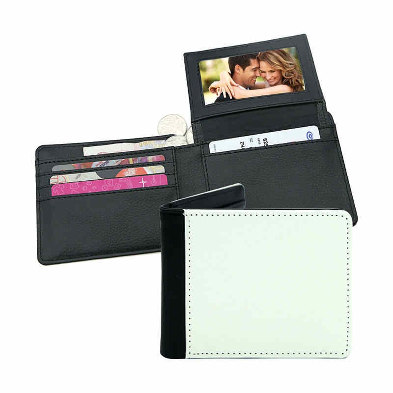 Dompet Bifold Kulit Buatan Sublimasi Pria dengan Tempat Kartu