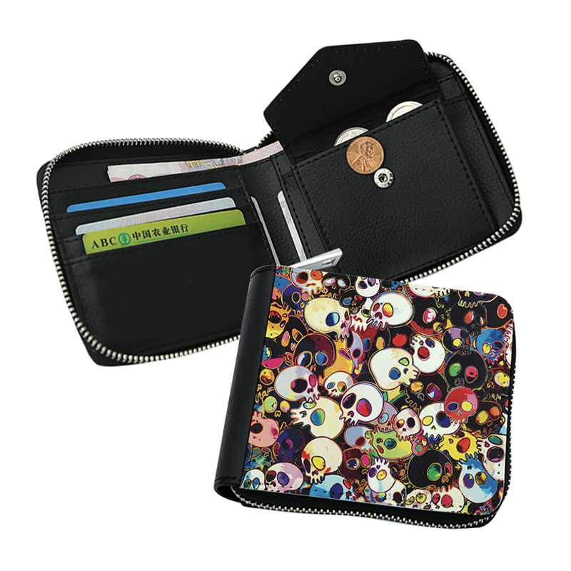 Dompet Ritsleting Kulit Buatan Sublimasi - Kecil 
