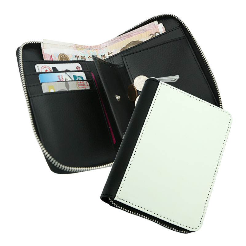 Dompet Ritsleting Kulit Buatan Sublimasi - Tengah