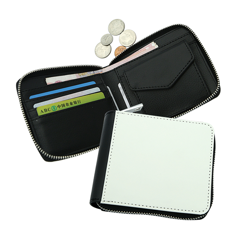 Dompet Ritsleting Kulit Buatan Sublimasi - Kecil 