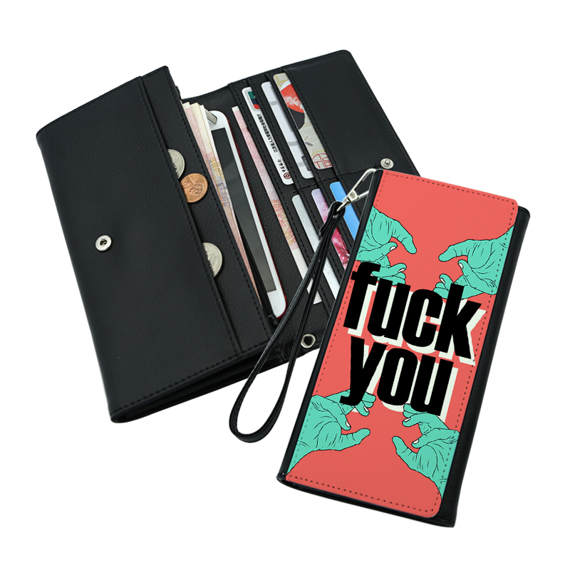 Dompet Kulit Buatan Sublimasi dengan Tali Pergelangan Tangan - Baru