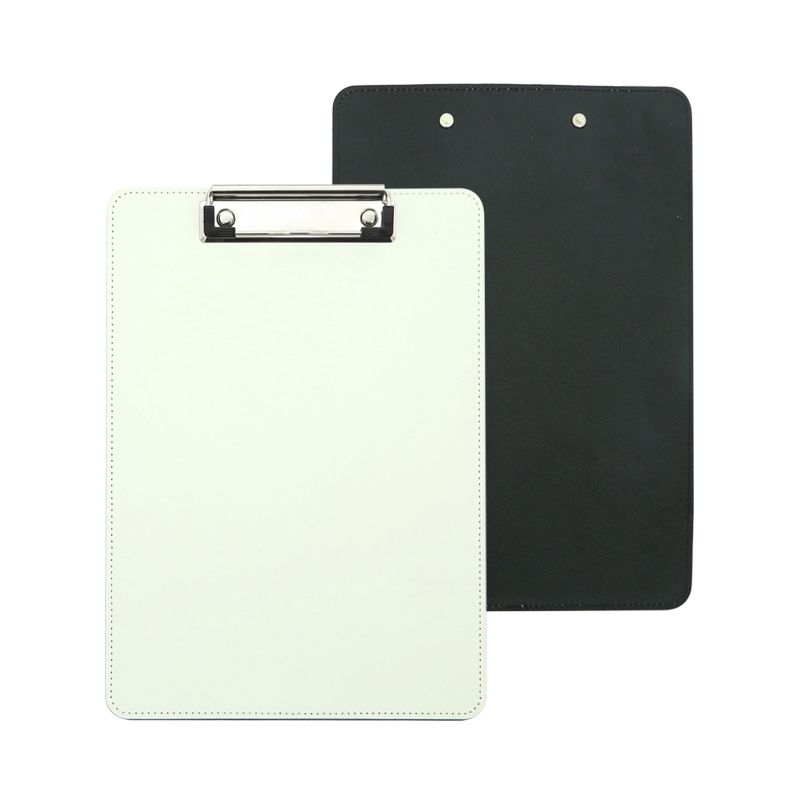 Papan Klip Kulit PU Sublimasi dengan Klip Logam - A4 Papan Klip Kulit PU Sublimasi dengan Klip Logam - A4