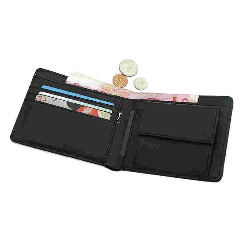 Dompet Bifold Kulit Buatan Sublimasi Pria dengan Saku Koin Dompet Bifold Kulit Buatan Sublimasi Pria dengan Saku Koin