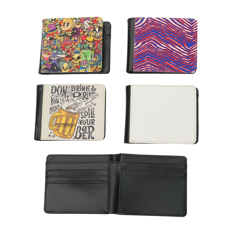 Dompet Bifold Kulit Buatan Sublimasi Pria