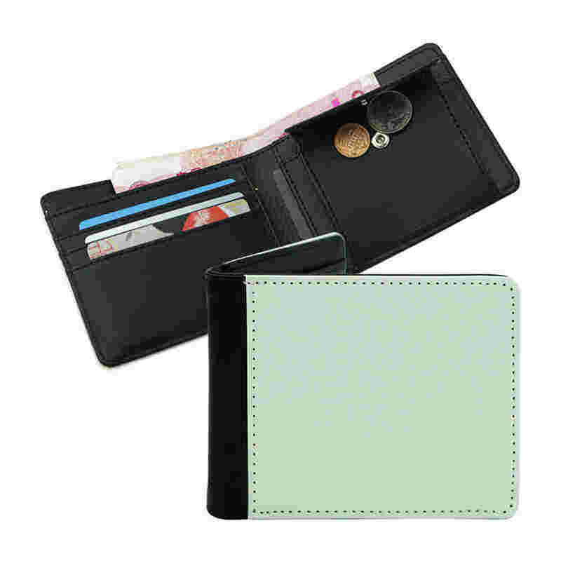 Dompet Bifold Kulit Buatan Sublimasi Pria dengan Saku Koin Dompet Bifold Kulit Buatan Sublimasi Pria dengan Saku Koin