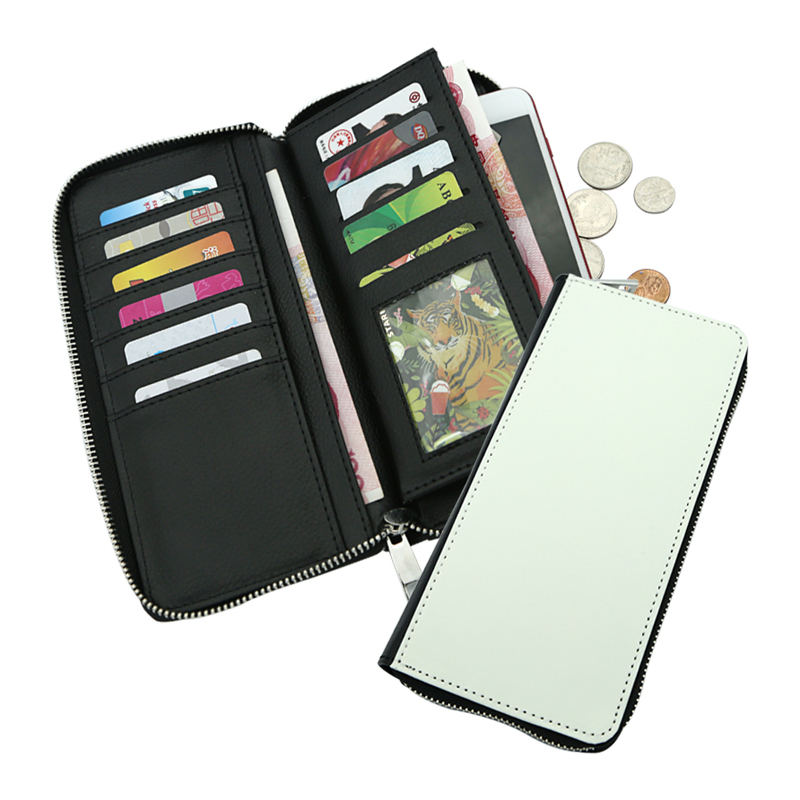 Dompet Ritsleting Kulit Buatan Sublimasi - Besar